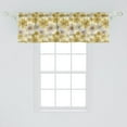 thumbnail image 2 of Ambesonne Floral Window Valance, Blossoms Petals and Dots, 54" X 18", Khaki Brown White, 2 of 3