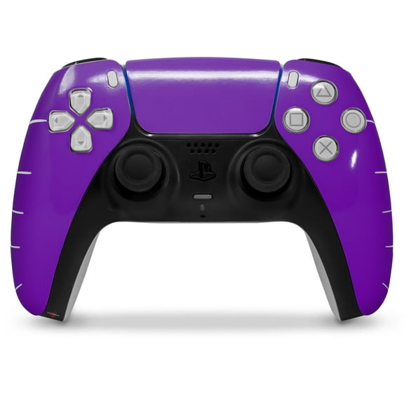WraptorSkinz Skin Wrap compatible with the Sony PS5 DualSense Controller Solids Collection Purple (CONTROLLER NOT INCLUDED)