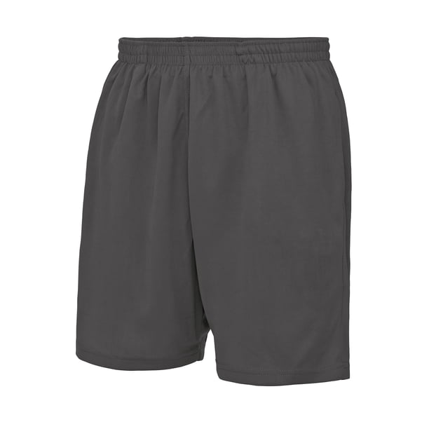 Just Cool - Pantalones cortos de deporte transpirables Modelo Sports hombre caballero - Gym/Running/Verano (Carbón)