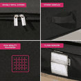 thumbnail image 3 of Cedar Storage Bag Organizer for Bedding Set - Protects from Moths, Moisture, Dirt & Dust - Set of 3 Storage Bags for Bed Sheets, Comforter, Pillows & More - Space-Saving Bedding Organizer, Black, 3 of 7