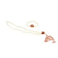 thumbnail image 3 of Conjunto de pulsera de collar de joyería hecha a mano para ropa de muñeca de 18 pulgadas marrón perfke Collar de muñecas de 18 pulgadas, 3 of 7