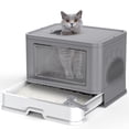 thumbnail image 1 of Caja de arena para gatos NoraxNeko Cerrada y plegable con entrada superior, 1 of 7