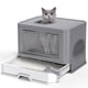 thumbnail image 1 of Caja de arena para gatos NoraxNeko Cerrada y plegable con entrada superior, 1 of 7