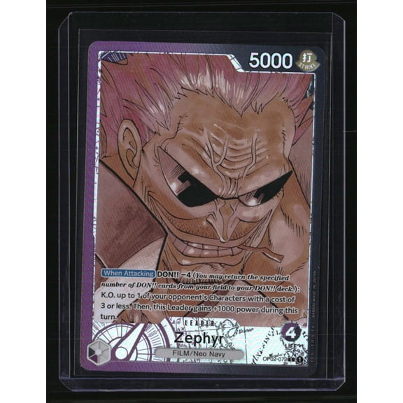 One Piece Paramount War Zephyr Alternate Art OP02-072 Near Mint Trading Card