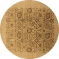 thumbnail image 1 of Ahgly Company Indoor Round Oriental Brown Industrial Area Rugs, 8' Round, 1 of 4