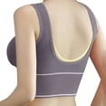 thumbnail image 4 of Ladies Wide‑Shoulder‑Strap Yoga Crop‑Top Bra Elastic Ribbed Fabric Casual Sport Layering Vest, 4 of 5