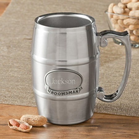 Personalized Pewter Medallion - Personalized Tankard with Pewter Medallion