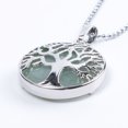 thumbnail image 1 of Natural Round Gem Stone Kabbalah Tree of Life Necklaces Pendants, 1 of 6