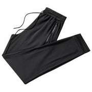Fengqque Men's and Big Men's Track Pants Sports Hollow Summer Thin Loose Air Conditioning Nine-Point