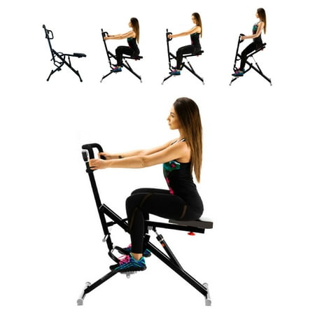 Total Crunch Power Rider Ab Core Abdominal Trainer Carver Exerciser Machine Squat Glutes Workout Crunch Cardio Exercise Fitness Strength Training Home Gym