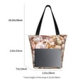 thumbnail image 5 of Easygdp Colorful Seashells Stylish Canvas Handbag Shoulder Tote Bag, Shopping Bag with Zip, Suitable for Buying Groceries, Office, Fitness, 5 of 9