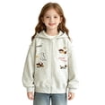 thumbnail image 3 of Girls Zip Up Hoodie Jacket Cute Cartoon Embroidered Hooded Sweatshirt Boys Oversized Drop Shoulder Coat Lightweight Outerwear, 3 of 6