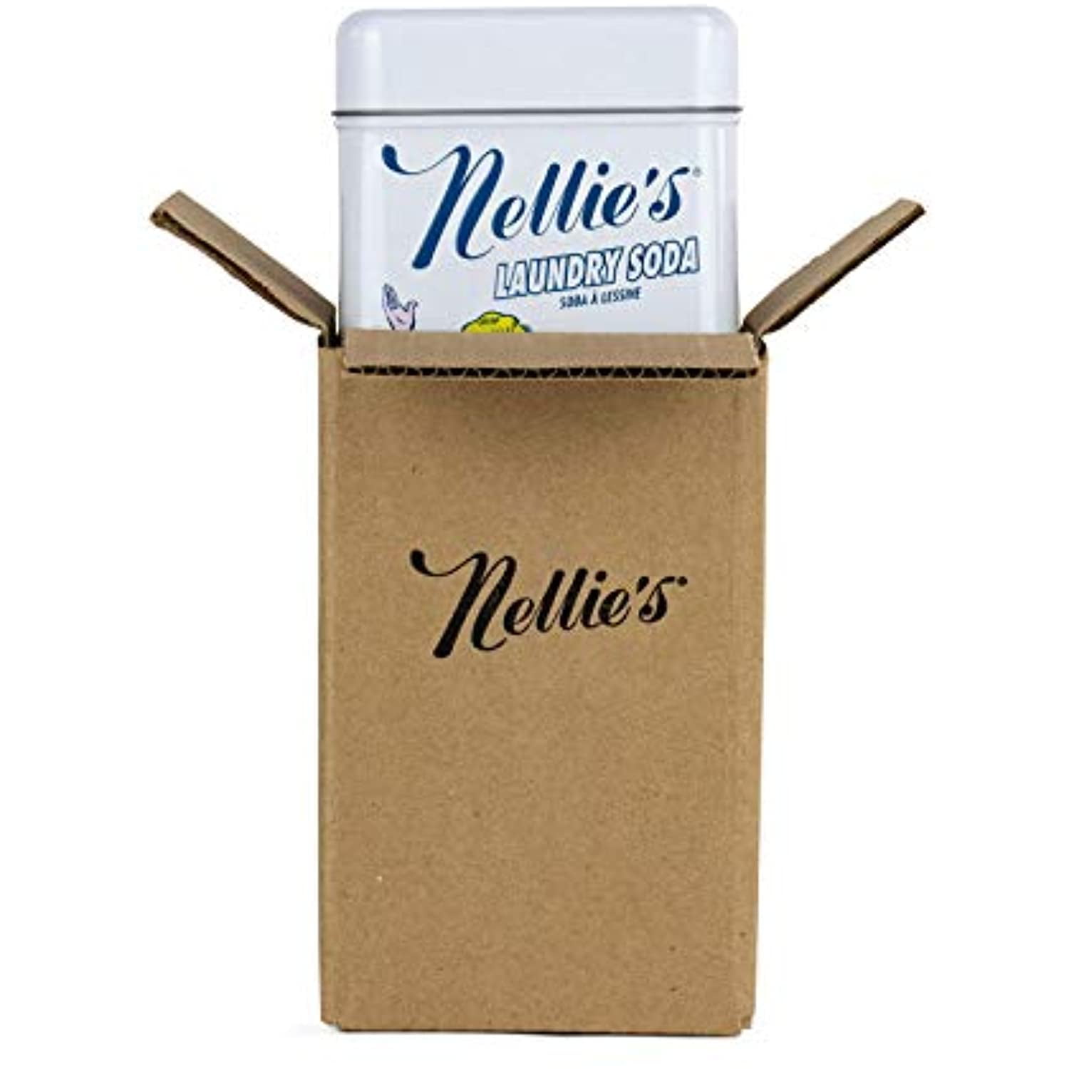 Nellie's NLS-100T All Natural Laundry soda, 100 Load Tin, NLS-100T, 3.3 Pound
