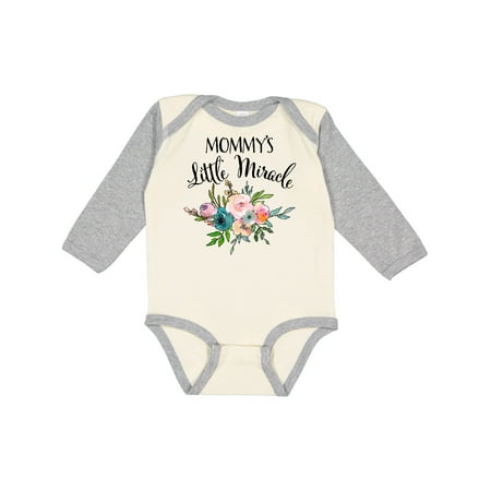 

Inktastic Mommy s Little Miracle Gift Baby Boy or Baby Girl Long Sleeve Bodysuit
