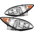 thumbnail image 5 of AUTOMUTO Headlights Assembly 8115006190 8111006190 Chrome Housing Amber Reflector Clear Lens Headlights Replacement For Toyota Camry 2005-2006, 5 of 5
