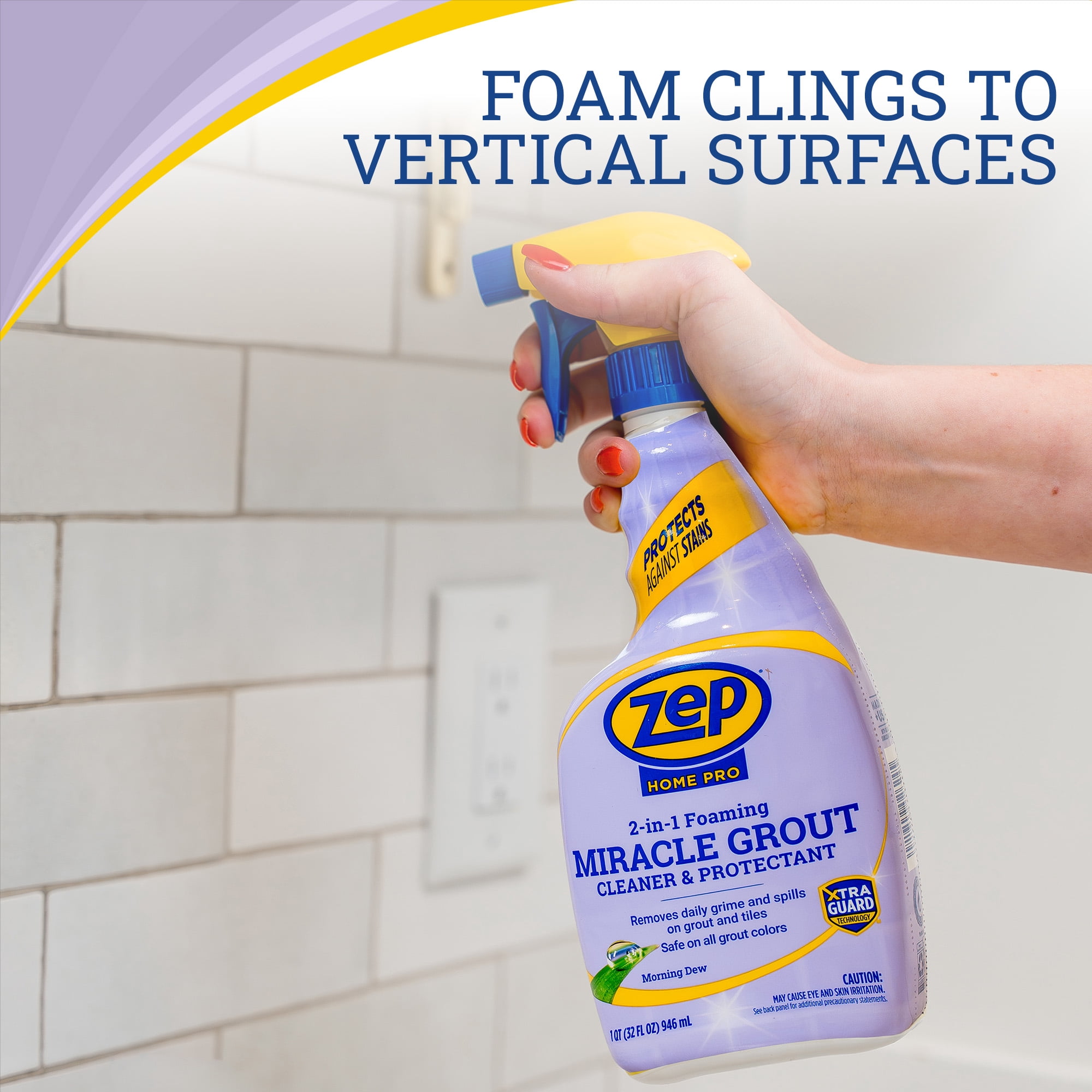 Zep Home Pro Foaming Miracle Grout Cleaner and Protectant 32 fl oz