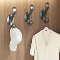 thumbnail image 6 of TOPRenddon 5-Pack Heavy Duty Adhesive Hooks – No-Drill Wall Mounted Organizers for Bathrooms, Entryways & Closets, Gray, 6 of 6