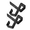 thumbnail image 5 of IBASETOY 4Pcs Black Steel Ladder Hooks for Bunk Beds Heavy Duty J Hooks for Space Saving Use, 5 of 8