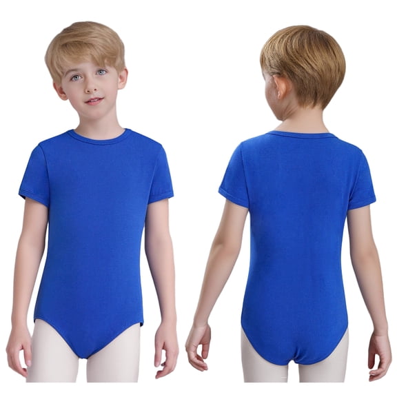 iiniim Boys One Piece Short Sleeve Autism Sensory Bodysuit Anti-strip Romper Special Needs Adaptive Clothing Blue 6