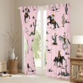 thumbnail image 3 of Castle Fairy Western Cowboy Black Out Curtains for Boys Girls,Exotic Style Curtains Pack of 2 (42x63 Each),Vintage Aesthetic Bedroom Curtains,Luxury Bedroom Decor, 3 of 6
