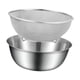 thumbnail image 4 of Cesta coladora de acero inoxidable con cuenco, colador de malla fina y cuenco, juego de coladores de alimentos para lavar y escurrir verduras., 4 of 9