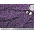 thumbnail image 3 of Soimoi Purple Rayon Crepe Fabric Snowflake & Red Berries Fruits Decor Fabric Printed Yard 46 Inch Wide, 3 of 3