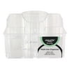 Equate Clear Makeup & Beauty Accessories Organizer with 6 Compartments, Size 7" x 7" x 4"