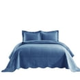 thumbnail image 6 of MarCielo 3-Piece Elegantly Embroidered 100% Cotton Oversized Quilt Bedspread Set TG, 6 of 7