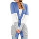 thumbnail image 1 of Cárdigan de mujer, cárdigan casual, abrigo de punto de mujer, suéter de punto, ropa de abrigo de otoño invierno con bolsillos y mangas largas, 1 of 5
