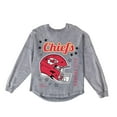 thumbnail image 6 of Women's Gameday Couture Gray Kansas City Chiefs Starbound Oversized Snow Wash Long Sleeve T-Shirt, 6 of 6