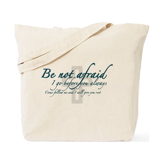 CafePress - Be Not Afraid Religious Tote Bag - Unisex Canvas Tote Bag, Beige, 1-Piece