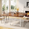 thumbnail image 5 of Tribesigns 55" Rectangular Dining Table, Modern Brown Wooden Kitchen Table for 6, 5 of 7