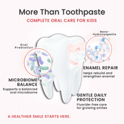 LOL Fluoride Free Nano Hydroxyapatite Toothpaste Kids | Kids Toothpaste No Fluoride with Probiotics | Remineralizing | Vegetable-Based Foaming Agent. for Children & Parents (3.5oz, Strawberry Smile)