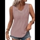 thumbnail image 3 of Camiseta Sin Mangas para Mujer, Ropa de Verano, Camisetas con Cuello en V, Ropa de Vacaciones con Ojales Sin Mangas Color de Raíz de XXXL, 3 of 7