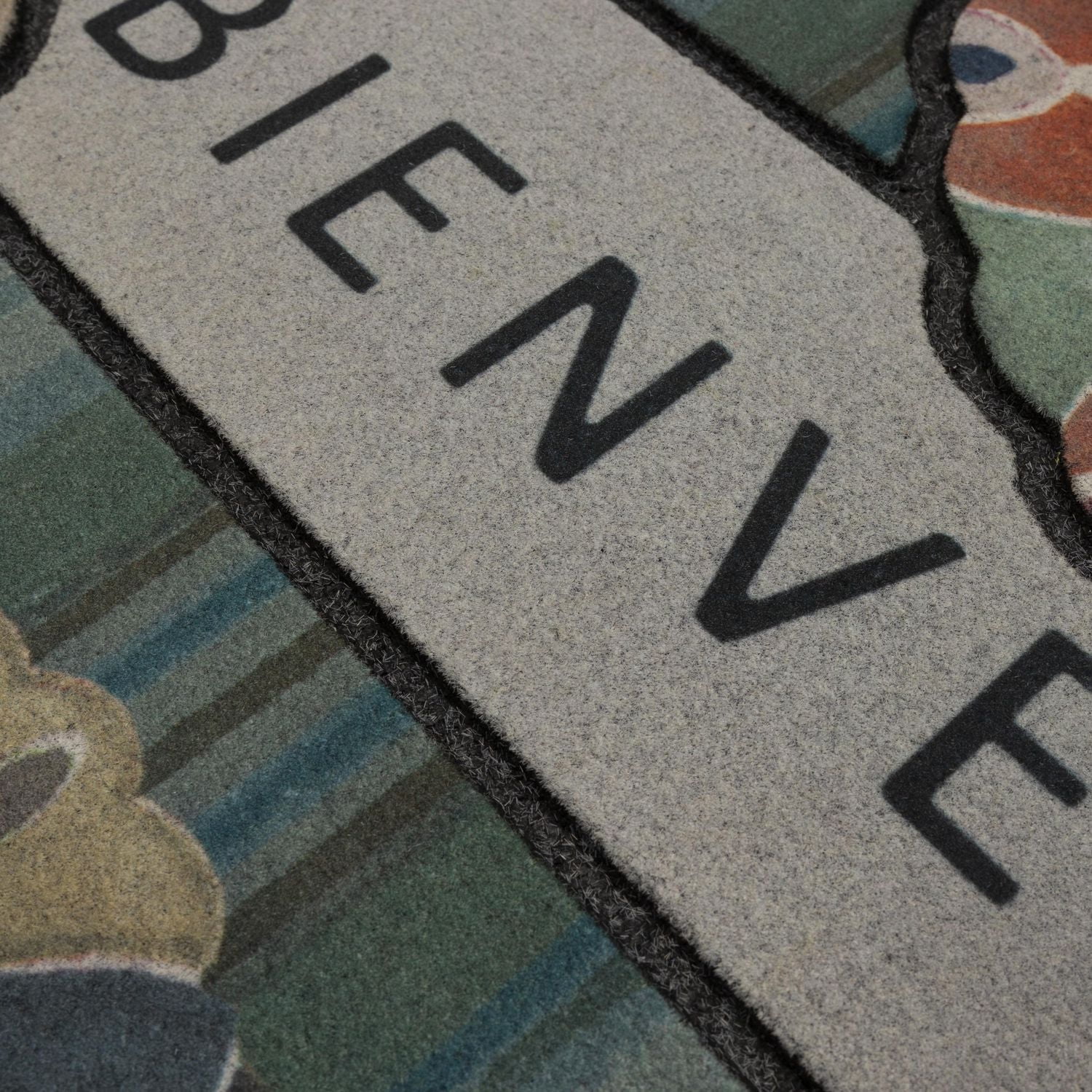 Mainstays Playful Medallion Polyester Doormat, 18" x 30", Play Medallion Doormat 18x30