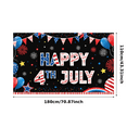 thumbnail image 1 of Patriotic Theme Happy 4th July Banner Star Design USA Independence Day Decorative Backdrop for National Holiday Celebration Event Party Decoration, 1 of 4