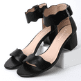 thumbnail image 3 of J. Adams Mimi Ankle Strap Kitten Sandal - Stylish and Comfortable Low Dress Heels for Women, 3 of 7