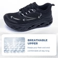 thumbnail image 6 of AOV Womens Wide Toe Box Walking Shoes Arch Support Plantar Fasciitis Tennis Sneakers Casual Athletic Running Shoes AllBlack Size 7.5, 6 of 6