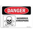 thumbnail image 1 of SignMission OS-DS-A-1824-L-1811 18 x 24 in. OSHA Danger Sign - Hazardous Atmosphere, 1 of 1