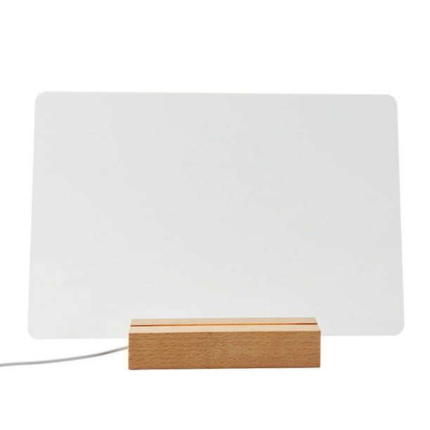 Moyic Tablero de mensajes Dormitorio Acrílico transparente Escritura Luz de noche Vacaciones Reescribible Lámpara de iluminación Sala de arte Iluminación y accesorios Moyic HA067220-00