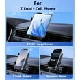 thumbnail image 2 of Soporte de coche para Samsung Galaxy Z d 7, 6, 5, 4, 3, 2, accorios, soporte para teléfono de ventilación de coche diseñado para pantallas plegabl, ajuste de 360° con operación con una, 2 of 5