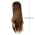 thumbnail image 2 of Unique Bargains Lace Front Wigs Lightweight Straight Hair for Women Brown, 2 of 8