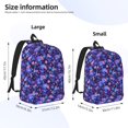 thumbnail image 4 of Balery Skull daisy purple Vintage Canvas Backpack for Men and Women - Large Capacity, Durable Travel Laptop Bag for School, Work, Hiking, and Outdoor Activities-Medium, 4 of 7