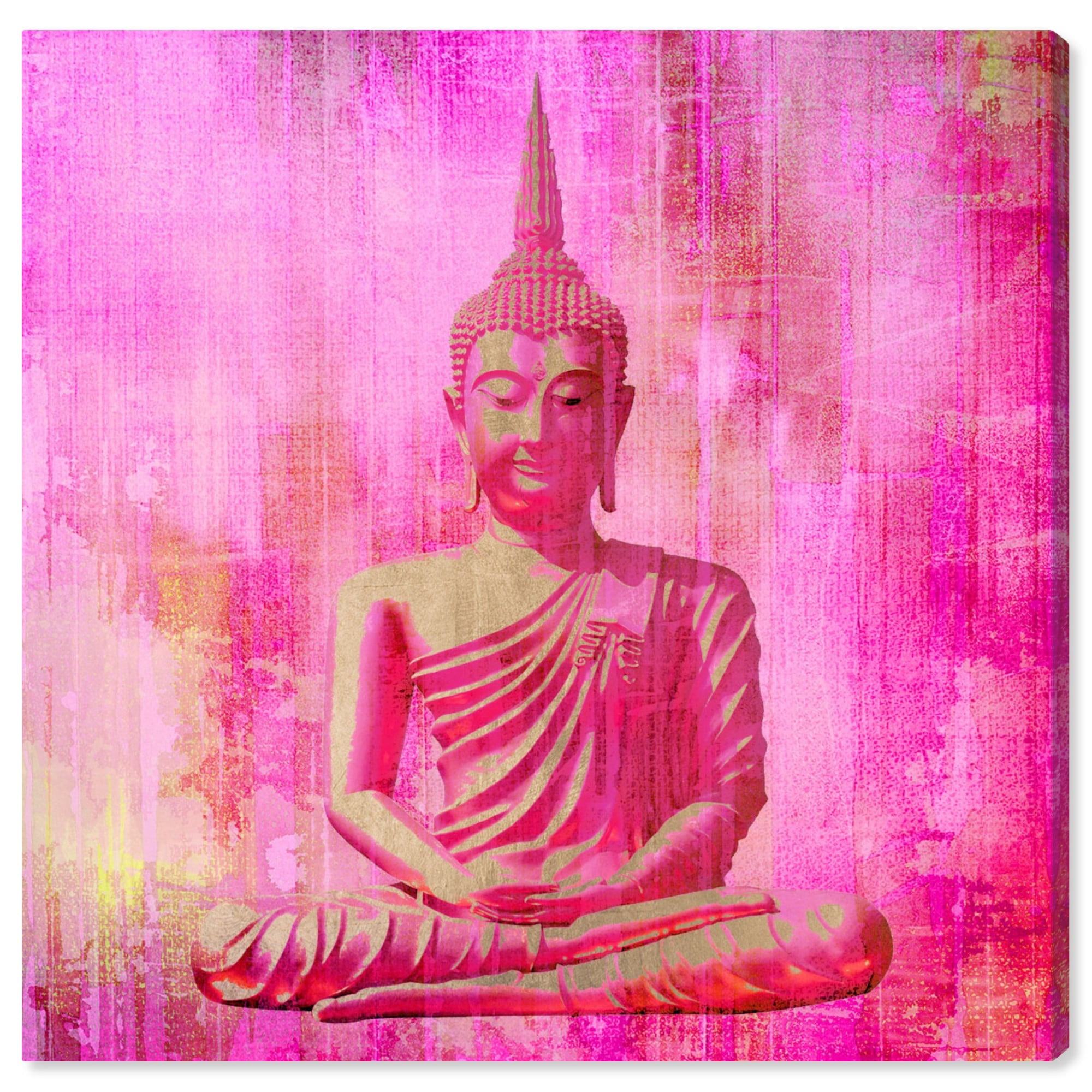 Buddha Statue Meditation Spiritual Religious Yoga 5 Piece Canvas Decor Wall Art 