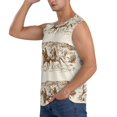 thumbnail image 3 of Picia Western Desert Cowboys1 mens Cotton Tank Undershirts , Moisture-wicking Ribbed Tanks, Lightweight Cotton Tank Undershirts-Medium, 3 of 8
