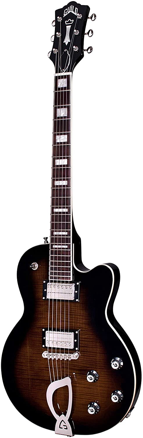 Guild Newark St Collection Aristocrat HH Electric Guitar in Trans Black Burst