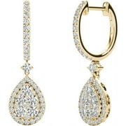 Brand Diamond Earrings, 1.45 Carat Diamonds On 18k Yellow Gold E20240y