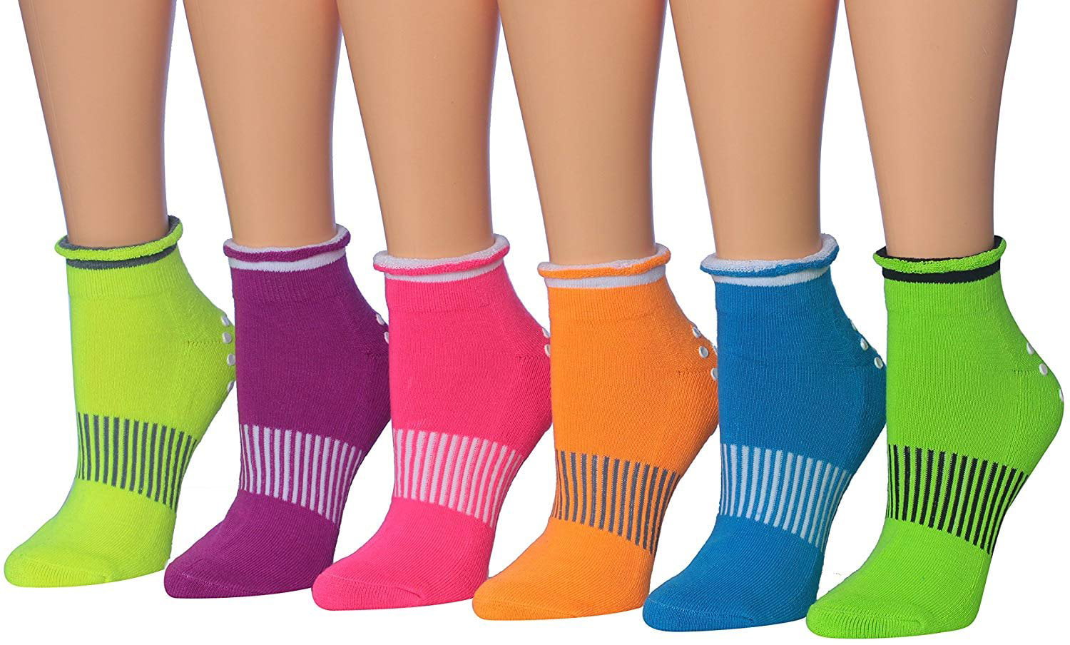 95% Cotton “NEW” Grippers™ Pilates & Yoga Socks All Grip and Non-Slip Quality 