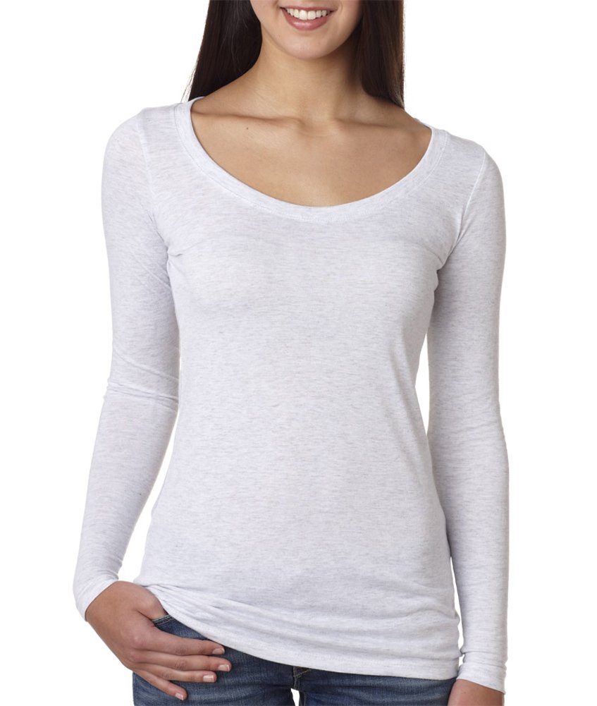 Women's Tri-Blend Long-Sleeve Scoopneck T-Shirt
