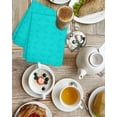 thumbnail image 4 of Turquoise Plaid Kitchen Dish Towels for Drying Dishes Set of 2, Geometric Leaf Diamond Morocco Abstract Waffle Weave Microfiber Hand Tea Bathroom Towels Quick Dry & Absorbent Towel 15.7x23.6, 4 of 7